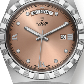 Montre Tudor Royal 41mm Cadran Saumon Index Diamants