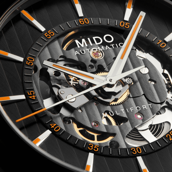 Montre Mido Multifort Skeleton Vertigo Cadran Squelette Bracelet Nato