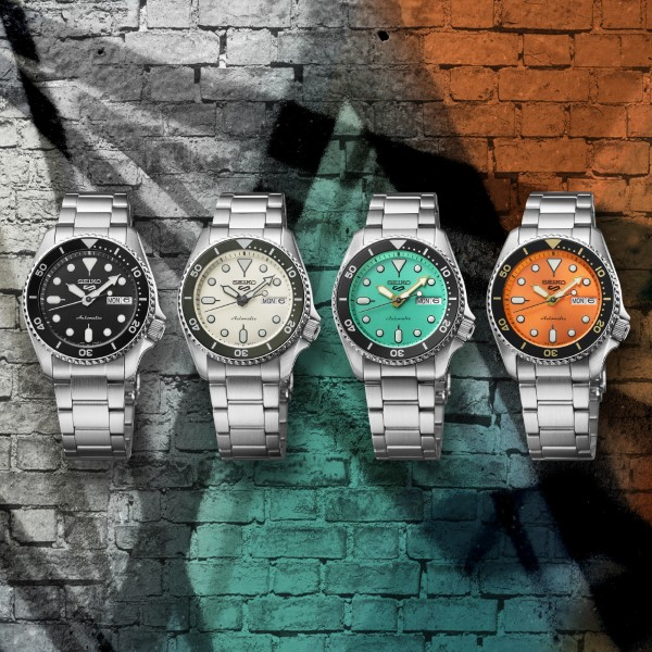 Montre Seiko 5 SRPK35K1 Cadran Orange Edition Anniversaire