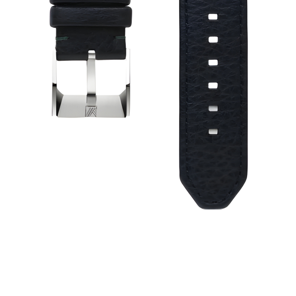 Bracelet March La.B Buffle Perforé Noir 20mm