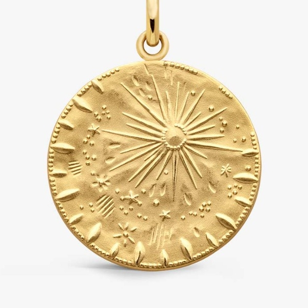 Médaille Arthus Bertand 23mm Pluie d'Etoiles Or Jaune Poli