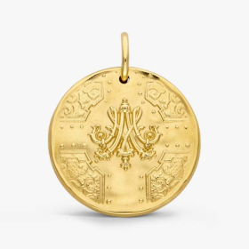 Médaille Arthus Bertand 18mm Marie-Antoinette Or Jaune Satiné
