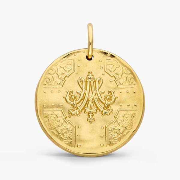 Médaille Arthus Bertand 18mm Marie-Antoinette Or Jaune Satiné