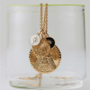 Médaille Arthus Bertrand 18mm Pluie d'Etoiles Or Jaune Diamant