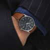 Montre Hamilton Jazzmaster Thinline Auto 40 mm bracelet Marron