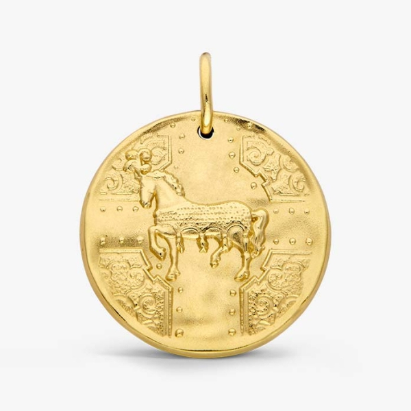 Médaille Arthus Bertand 18mm Cheval en Majesté Or jaune