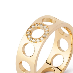 Bague Tom G Serge Or Jaune Diamants 0.13ct