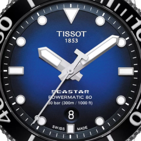 Montre Tissot Seastar 1000 Powermatic 80 Bracelet Caoutchouc