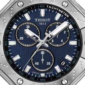 Montre Tissot T-Race Chronograph Cadran Bleu Bracelet Acier inoxydable