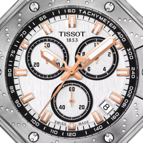 Montre Tissot T-Race Chronograph Cadran Blanc bracelet caoutchouc