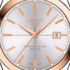 Montre Tissot Gentleman Powermatic 80 Silicium Solid 18K Gold bezel