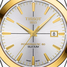 Montre Tissot Gentleman Powermatic 80 Silicium Solid 18k Gold Bezel