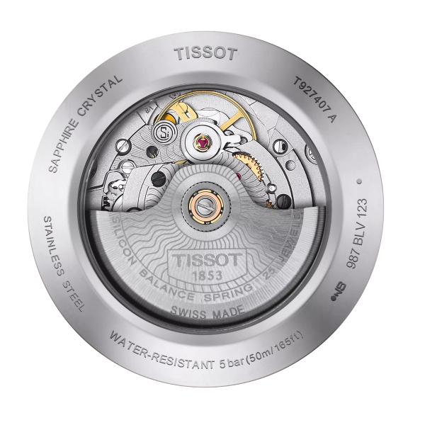 Montre Tissot Gentleman Powermatic 80 Silicium Solid 18K Gold bezel Bracelet Cuir