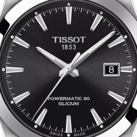 Montre Tissot Gentleman Powermatic 80 Silicium Bracelet Cuir