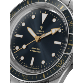 Montre Yema Superman Gilt CMM.10 39mm Cadran Bleu