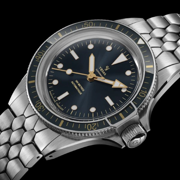 Montre Yema Superman Gilt CMM.10 41mm Cadran Bleu