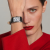 Montre Longines DolceVita Cadran Argenté Flinqué Bracelet Cuir Noir