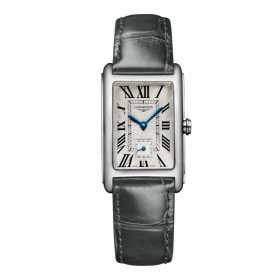 Montre Longines DolceVita Cadran Argenté Flinqué Bracelet Cuir Gris
