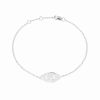 Bracelet Dinh Van Menottes R8 or blanc sur chaîne