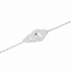 Bracelet Dinh Van Menottes R8 or blanc sur chaîne