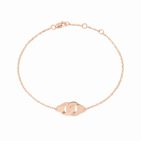 BraceletDinh Van Menottes R8 Or Rose sur chaîne