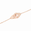 BraceletDinh Van Menottes R8 Or Rose sur chaîne