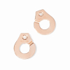 Puces d'Oreilles Menottes Dinh Van R 7.5 or rose 2 diamants