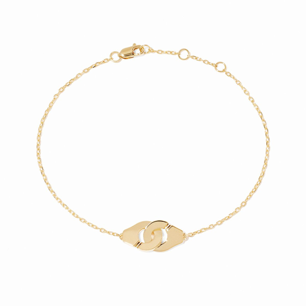 Bracelet Dinh Van Menottes R8 or jaune sur chaîne