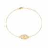Bracelet Dinh Van Menottes R8 or jaune sur chaîne