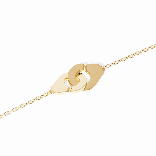 Bracelet Dinh Van Menottes R8 or jaune sur chaîne