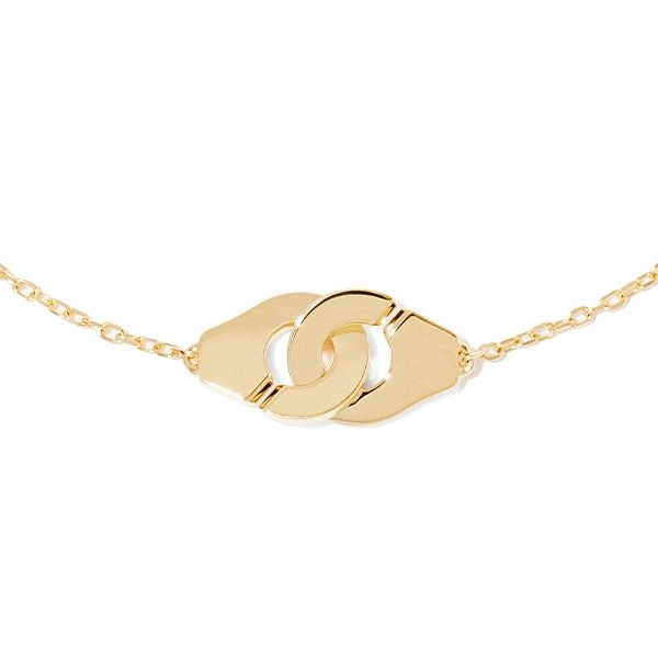Bracelet Dinh Van Menottes R8 or jaune sur chaîne