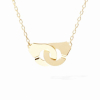 Collier Menottes Dinh Van R8or jaune sur chaîne