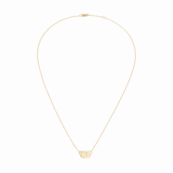 Collier Menottes Dinh Van R8or jaune sur chaîne