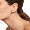 Puces d'Oreilles Menottes Dinh Van R 7.5 or jaune 2 diamants