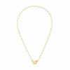 Collier Dinh Van Menottes R8 1/2 diamants or jaune sur chaîne