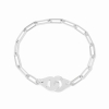 Bracelet Dinh Van Menottes R12 or blanc sur chaîne