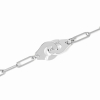 Bracelet Dinh Van Menottes R12 or blanc sur chaîne