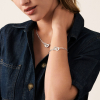 Bracelet Dinh Van Menottes R12 or blanc sur chaîne