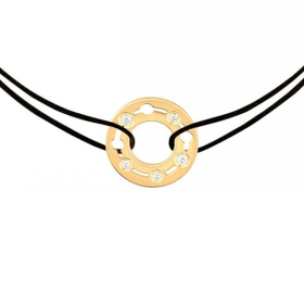 Bracelet Dinh Van Cordon Pulse Or Jaune & diamants