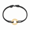 Bracelet Cible Dinh Van Grande Taille 16 mm Or Jaune sur cordon