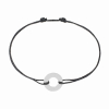 Bracelet Cible Dinh Van Or Blanc 12 mm sur cordon