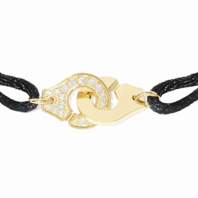 Bracelet Dinh Van Cordon Menottes R10 Or Jaune & Diamants