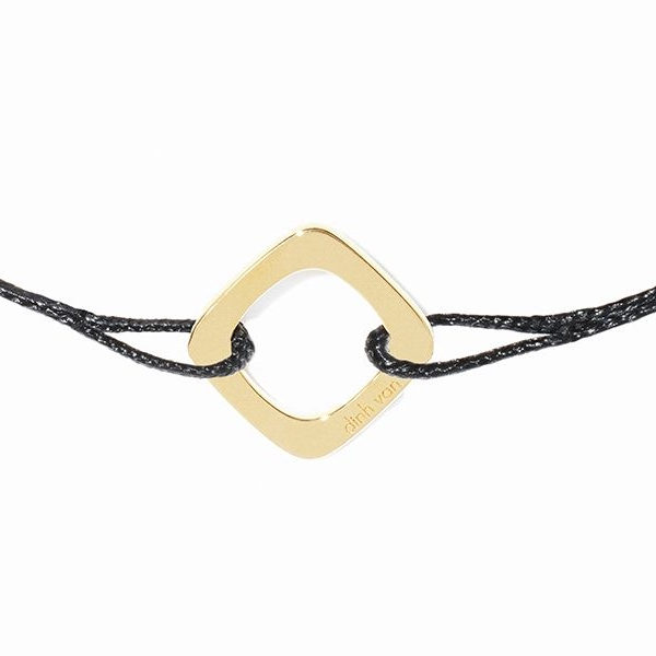 Bracelet Dinh Van sur cordon Impression Petit modèle Or Jaune