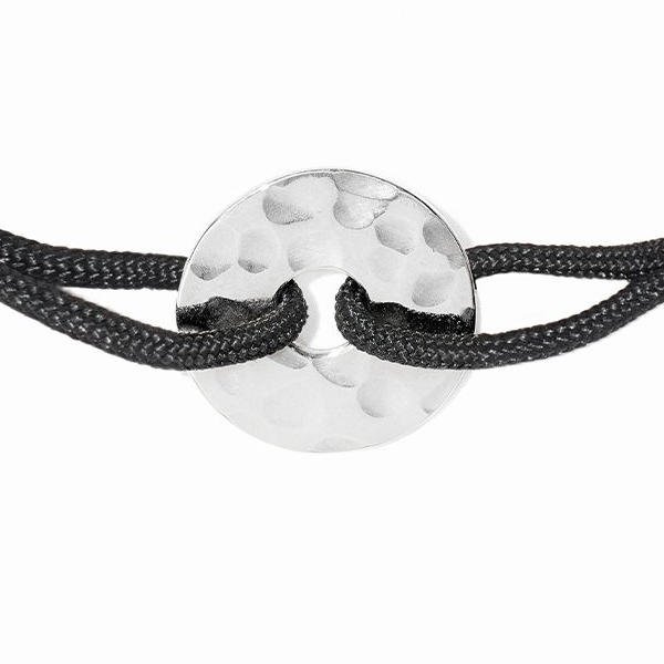 Bracelet Dinh Van sur cordon Pi Argent