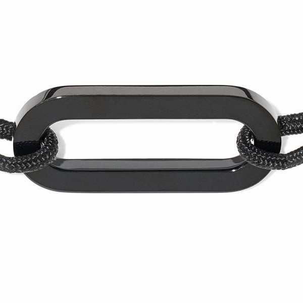Bracelet sur cordon Dinh Van Maillon XL Titane Noir