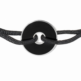 Bracelet Dinh Van sur cordon Pi Black & White