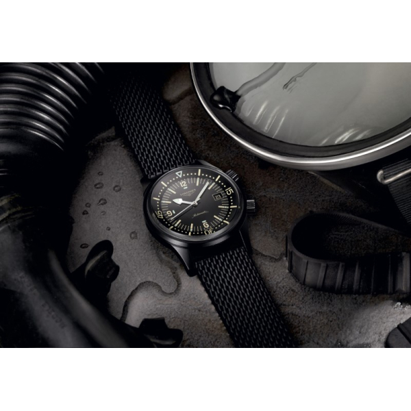 Montre Longines Legend Diver Auto Boîtier PVD Noir Cadran Noir