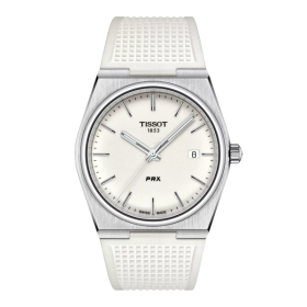 Montre Tissot PRX Cadran Blanc Bracelet Caoutchouc