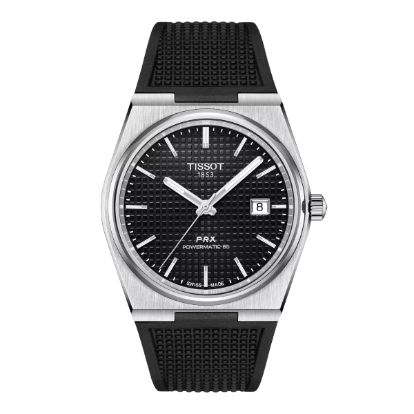 Montre Tissot PRX Powermatic 80 Cadran Noir Bracelet Caoutchouc
