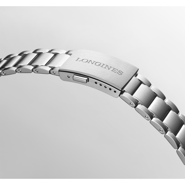 Montre Longines Spirit Zulu Time Automatique 39mm Lunette Bleue Bracelet Acier
